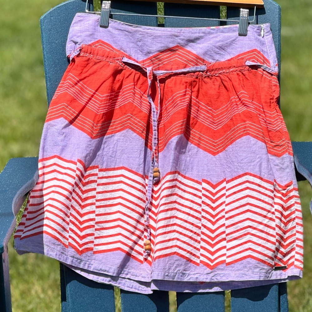 Roxy geometric pattern skirt in purple & orange